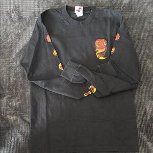 Black Santa Cruz Long Sleeve Graphic Tee